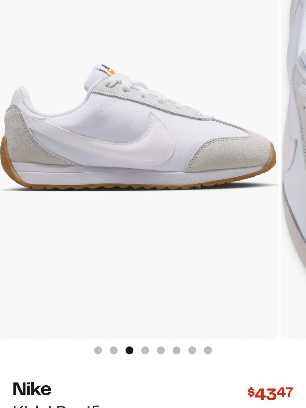 Nike Kids White and Gum Classic Sneakers